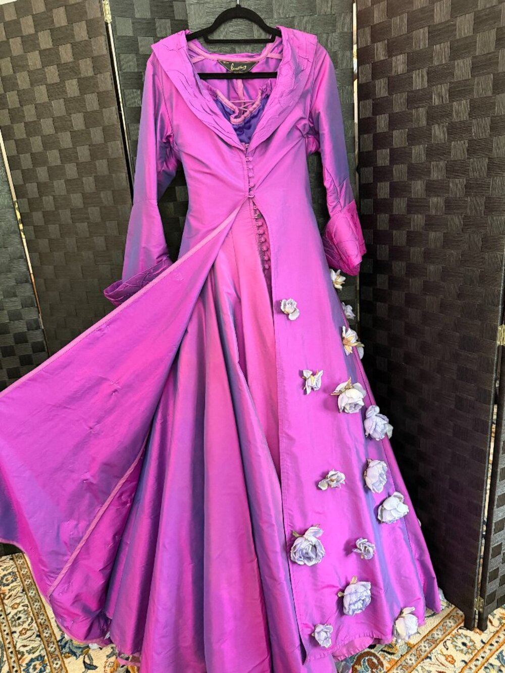 Kaat Tilley 90's Vintage Couture Les Habitudes Gown + Coat Ensemble Size 38/US 6